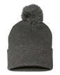 12" Pom-Pom Cuffed Beanie -  - 3015