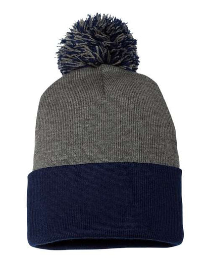 12" Pom-Pom Cuffed Beanie -  - 3015