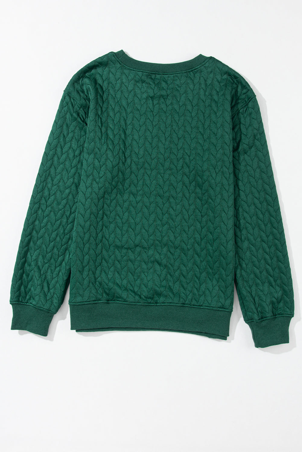 Blackish Green Merry And Bright Quilted Sweatshirt