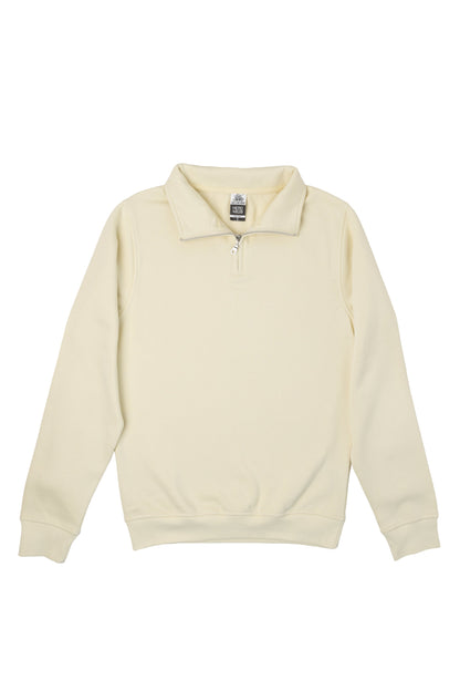 HERO-4020 Youth Quarter Zip Sweatshirt - Ivory - YOUTH L - Quarter-Zip