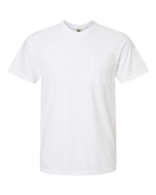 Unisex Garment-Dyed Heavyweight Pocket T-Shirt - White -  - 1963