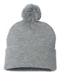 12" Pom-Pom Cuffed Beanie -  - 3015