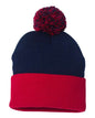 12" Pom-Pom Cuffed Beanie -  - 3015