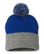 12" Pom-Pom Cuffed Beanie -  - 3015