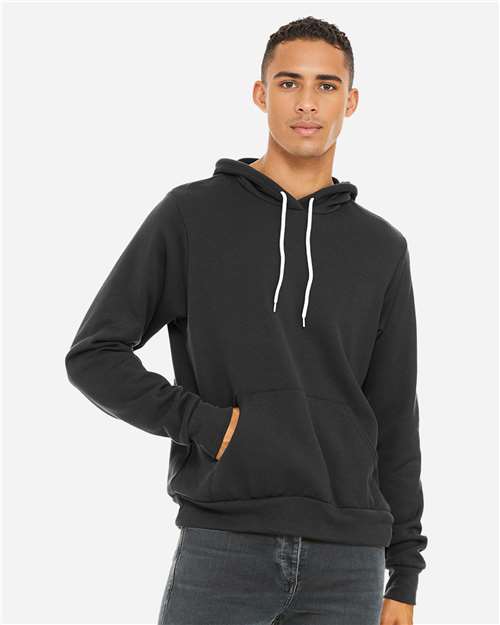 Unisex Sponge Fleece Hoodie Sweatshirt - Dark Grey -  - 2768