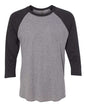 Unisex Triblend Three-Quarter Raglan T-Shirt -  - 3896
