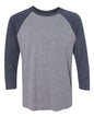 Unisex Triblend Three-Quarter Raglan T-Shirt -  - 3896