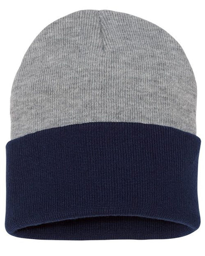 12" Color Blocked Cuffed Beanie -  - 4658