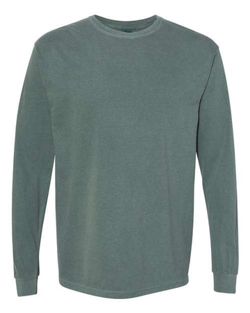 Unisex Garment-Dyed Heavyweight Long Sleeve T-Shirt - Blue Spruce -  - 2217