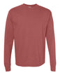 Unisex Garment-Dyed Heavyweight Long Sleeve T-Shirt - Brick -  - 2217