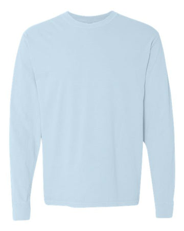 Unisex Garment-Dyed Heavyweight Long Sleeve T-Shirt - Chambray -  - 2217