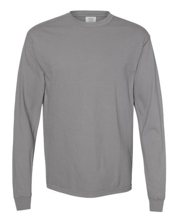 Unisex Garment-Dyed Heavyweight Long Sleeve T-Shirt - Granite -  - 2217