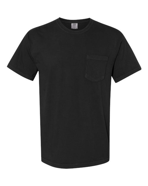 Unisex Garment-Dyed Heavyweight Pocket T-Shirt - Black -  - 1963