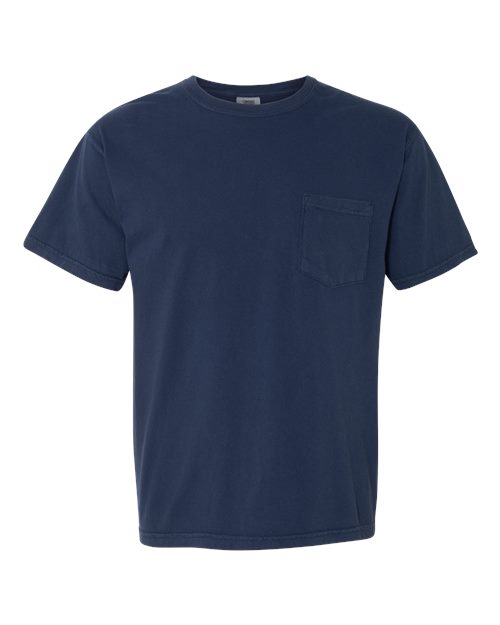 Unisex Garment-Dyed Heavyweight Pocket T-Shirt - True Navy -  - 1963