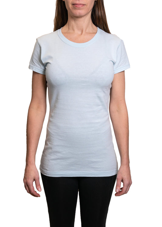 47182 - Women’s Eiffel Tee Shirt - Light Blue Heather / S - CLOSE