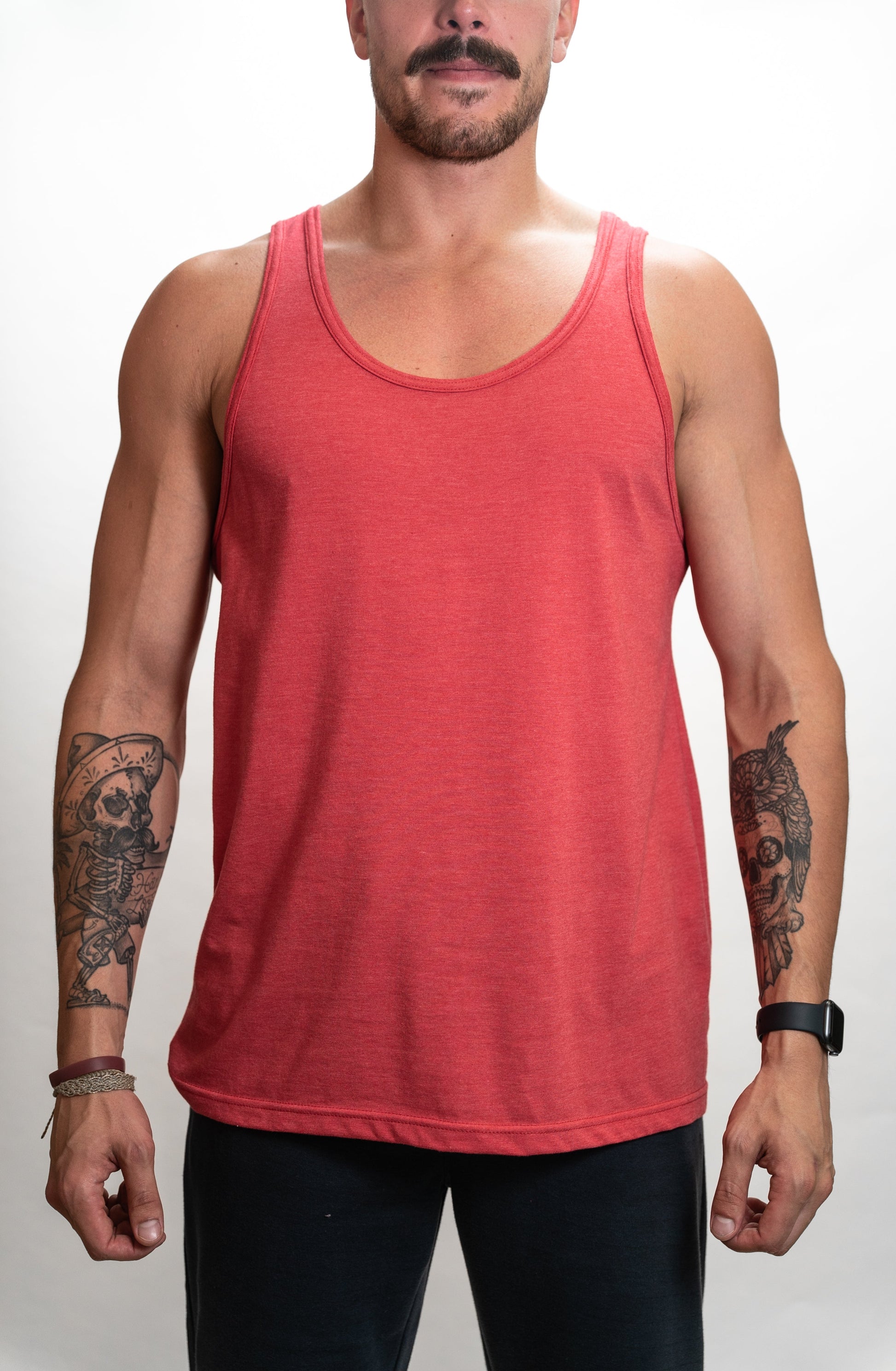 47294 - New Men’s Tank Top - Red Heather / S - CLOSE