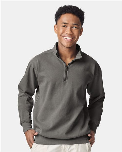 Unisex Garment-Dyed Quarter-Zip Sweatshirt -  - 4735