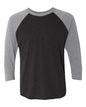 Unisex Triblend Three-Quarter Raglan T-Shirt -  - 3896