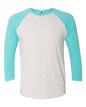 Unisex Triblend Three-Quarter Raglan T-Shirt -  - 3896