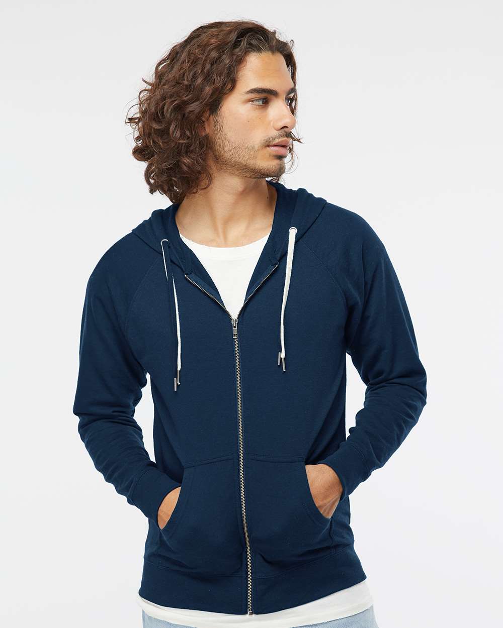 Independent Trading Co. Icon Lightweight Loopback Terry Full-Zip Hooded Sweatshirt SS1000Z