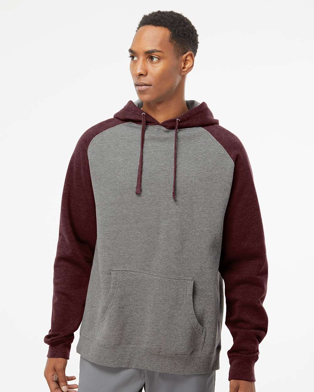 Independent Trading Co. Raglan Hooded Sweatshirt IND40RP