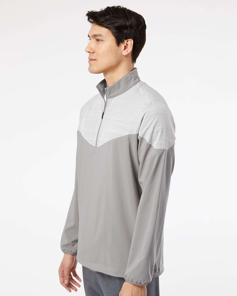 Adidas Heather Chevron Quarter-Zip Windshirt A546