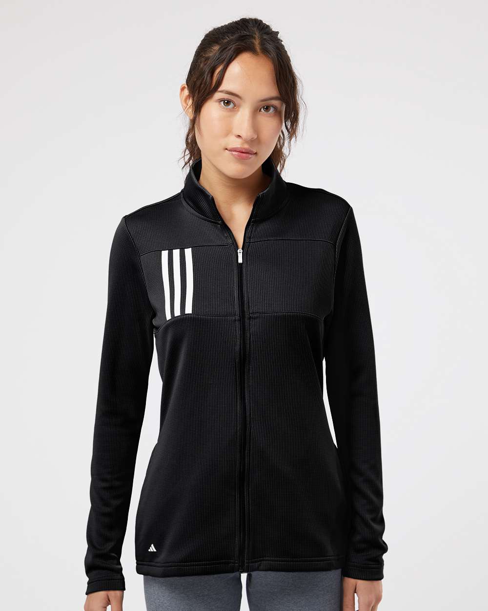 Adidas Women's 3-Stripes Double Knit Full-Zip A483