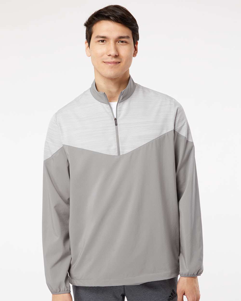 Adidas Heather Chevron Quarter-Zip Windshirt A546