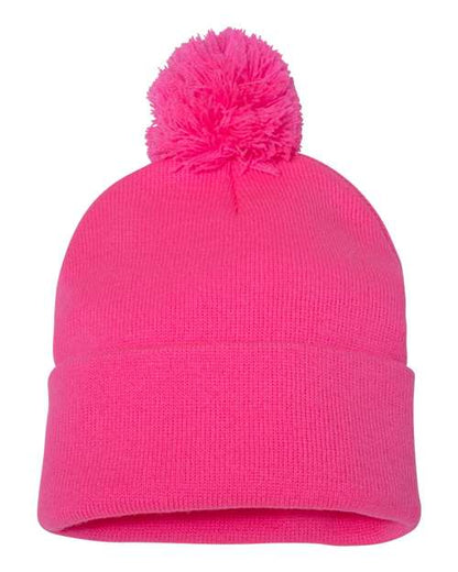 12" Pom-Pom Cuffed Beanie -  - 3015