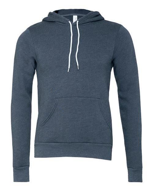 Unisex Sponge Fleece Hoodie Sweatshirt - Heather Navy -  - 2768