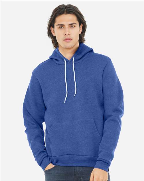 Unisex Sponge Fleece Hoodie Sweatshirt - Heather True Royal -  - 2768