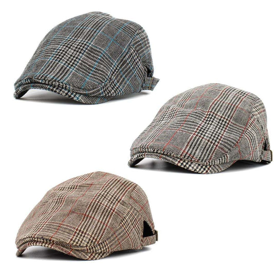 IVY Hat -K232 Plaid Pattern Multi-Coloured Adjustable - Ivy