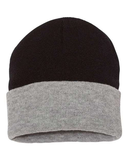 12" Color Blocked Cuffed Beanie -  - 4658