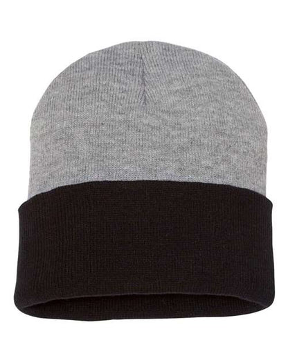 12" Color Blocked Cuffed Beanie -  - 4658