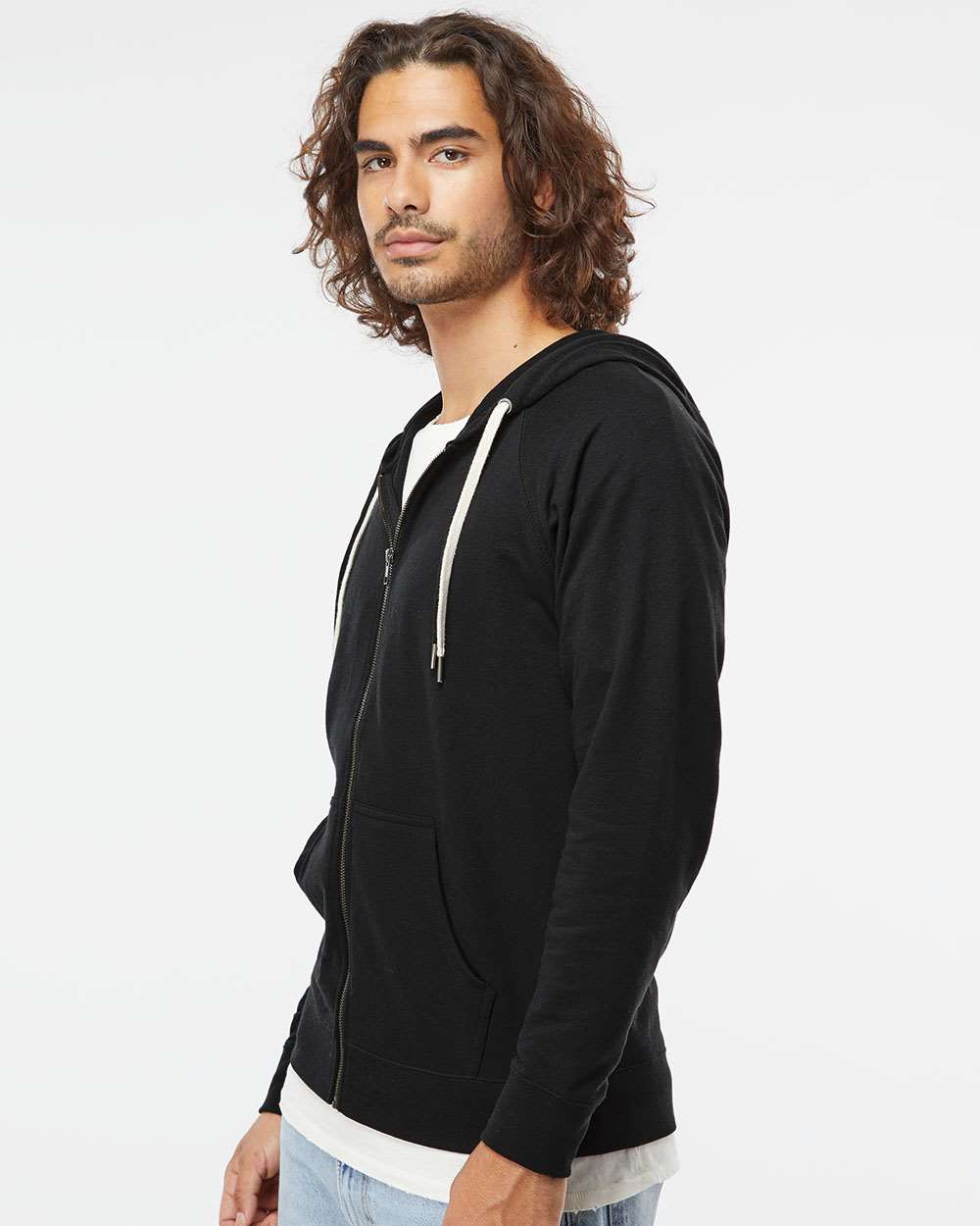 Independent Trading Co. Icon Lightweight Loopback Terry Full-Zip Hooded Sweatshirt SS1000Z