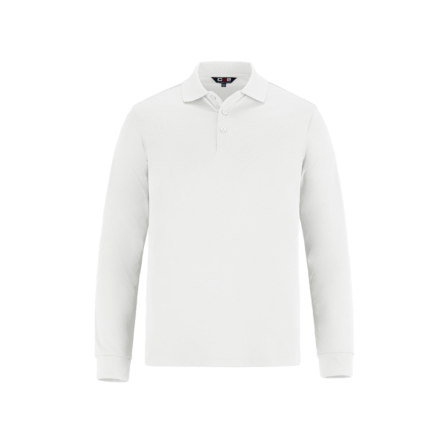 S05737 - Birdie - Men’s Long Sleeve Pique Mesh Polo - White / S - Polos