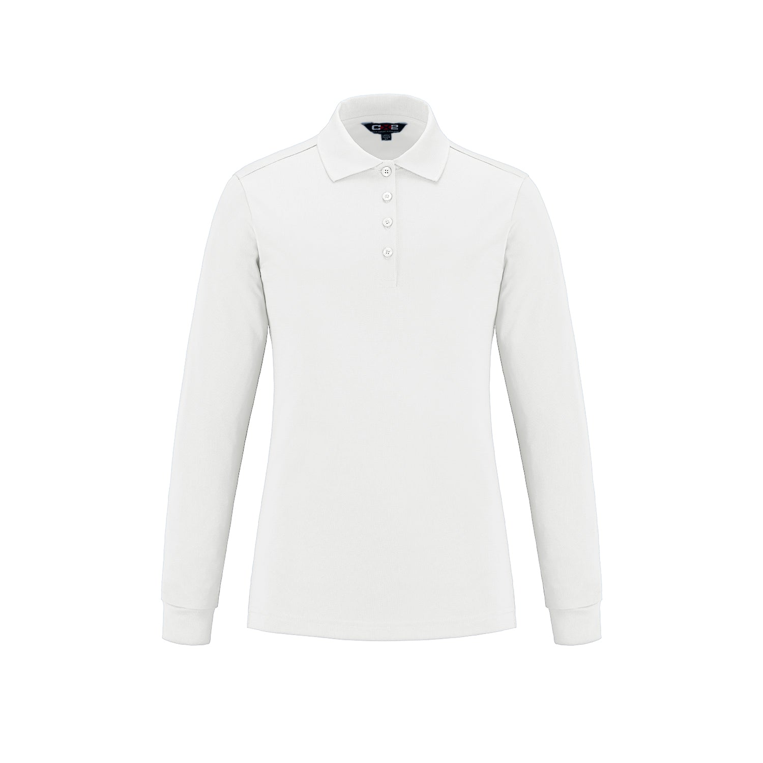 S05738 - Birdie - Ladies Long Sleeve Pique Mesh Polo - White / XS - Polos