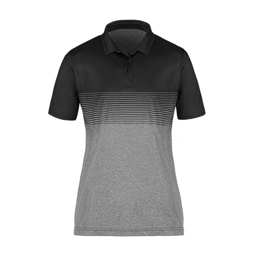 S05806 - Ralph - Ladies Printed Polo - Grey/Black / XS / Polos