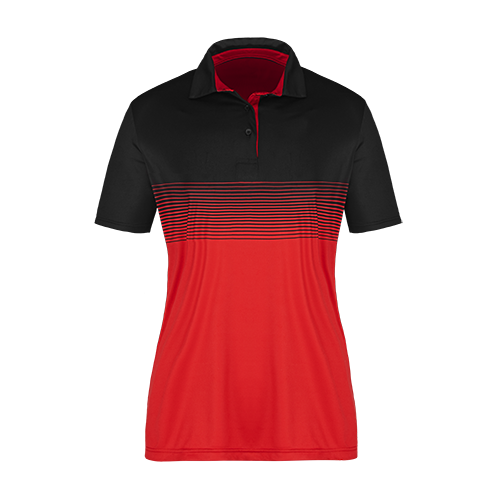 S05806 - Ralph - Ladies Printed Polo - Red/Black / XS / Polos