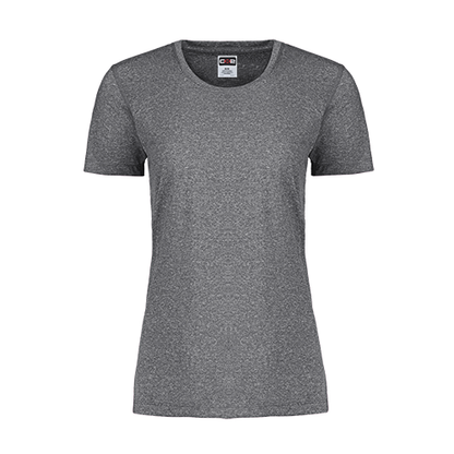 S05931 - Riviera - Ladies Performance Crewneck T-Shirt - Black Heather / XS
