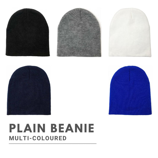 Plain Beanie - No Cuff - Toque