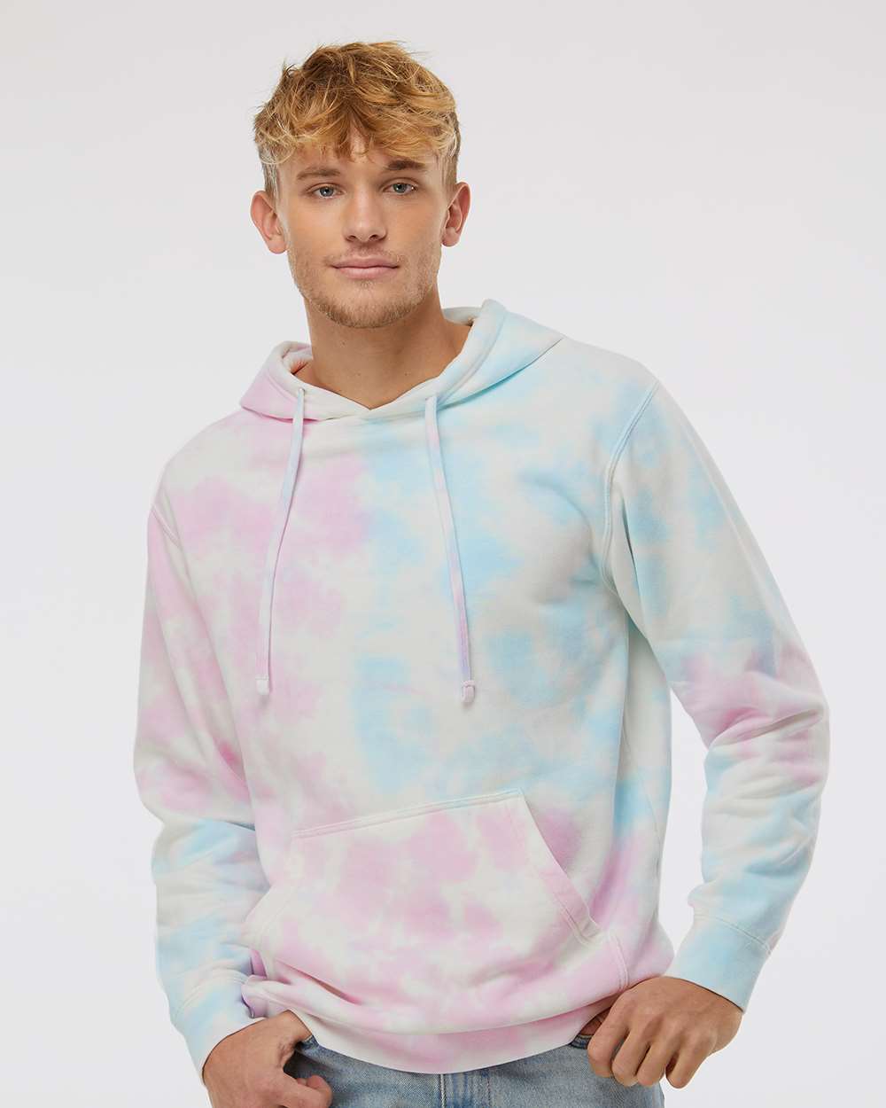 Independent Trading Co. Midweight Tie-Dyed Hooded Sweatshirt PRM4500TD