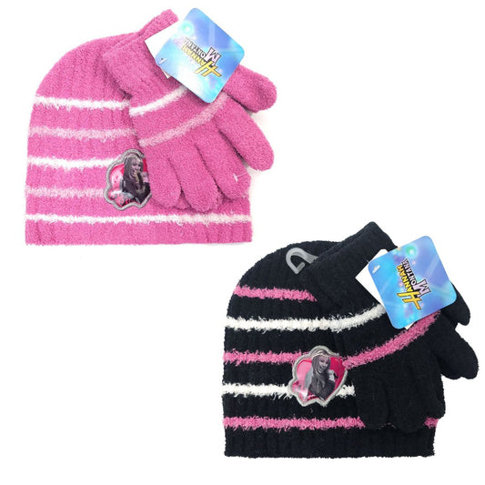 Youth - Hannah Montana 2pcs set Winter Beanie & Gloves - Character Knit Toque Set