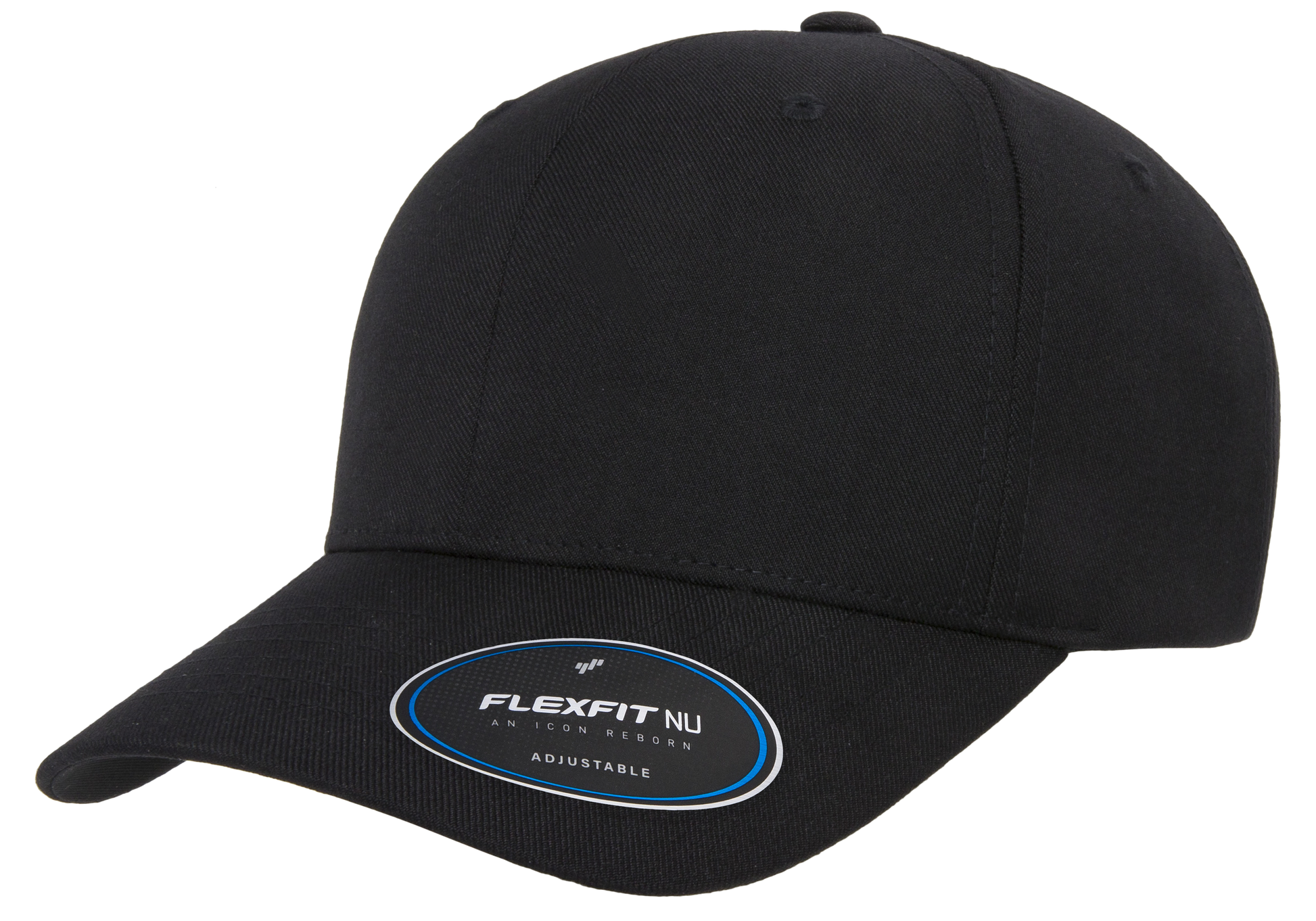 F06110 - Flexfit Nu Adjustable Cap - Black - Headwear