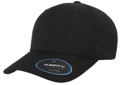 F06110 - Flexfit Nu Adjustable Cap - Black - Headwear