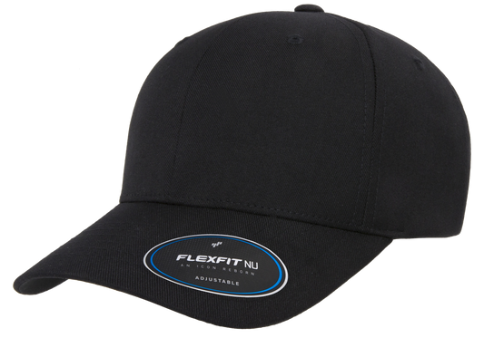 F06110 - Flexfit Nu Adjustable Cap - Black - Headwear