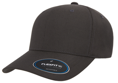 F06110 - Flexfit Nu Adjustable Cap - Charcoal - Headwear