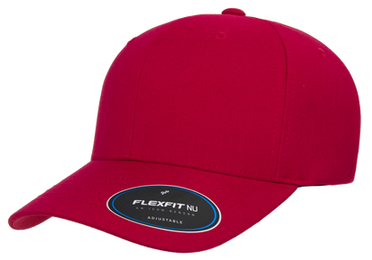 F06110 - Flexfit Nu Adjustable Cap - Red - Headwear