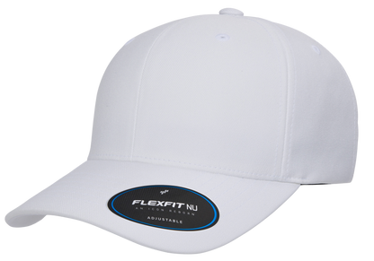 F06110 - Flexfit Nu Adjustable Cap - White - Headwear