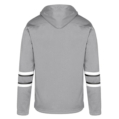 L00617 - Dangle - Adult Pullover Hockey Lace Hooded Sweatshirt - Fleece
